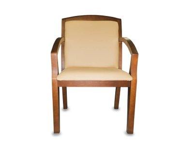 bej deri ofis koltuğu. izole