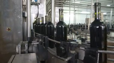 Şişeleme ve Konveyör hattı şarap Fabrikası'nda mühürleme