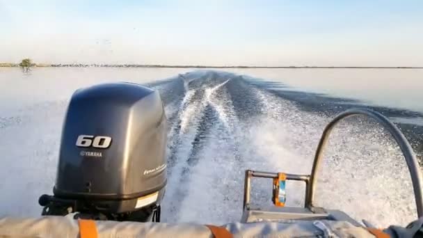 Sotchi Fédération Russie Mai 2018 Moteurs Bateau Vitesse Avec Entraînement — Video