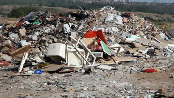 Volgograd Rusland September 2015 Groot Huisvuil Dump Afval — Stockvideo