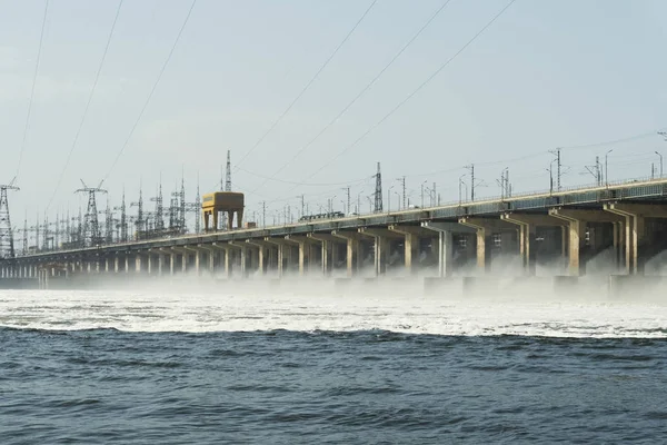 Panorama Reset Water Hydroelectric Power Station River — Stock Photo, Image