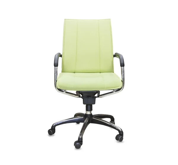 Office Chair Green Cloth Isolated White — Stock Photo, Image