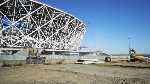 Építése Egy Stadion Város Volgograd Fifa World Cup Keret — Stock videók