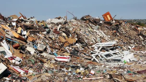 Volgograd Federacja Rosyjska Września 2015 Dużych Śmieci Zrzutu Odpadów — Wideo stockowe