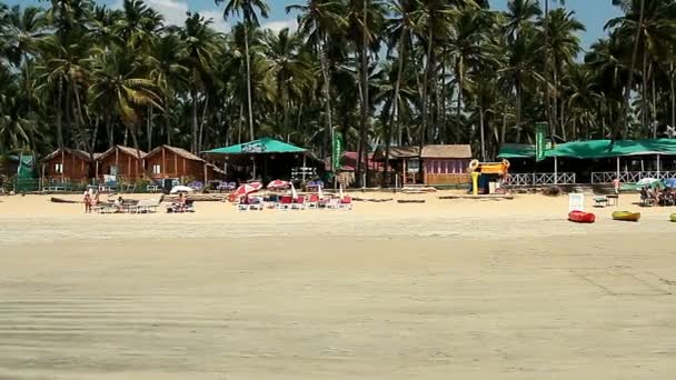 Huisjes Hutten Aan Het Strand — Stockvideo