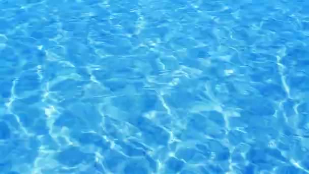 Krásný Osvěžující Modrý Bazén Vody — Stock video