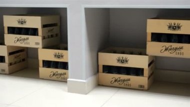 Şişe bira Müzesi Moskova Brewing Company, Moscow, Rusya Federasyonu - 18 Mart 2017: