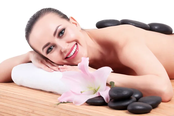 Mooie Jongedame Een Spa Salon — Stockfoto