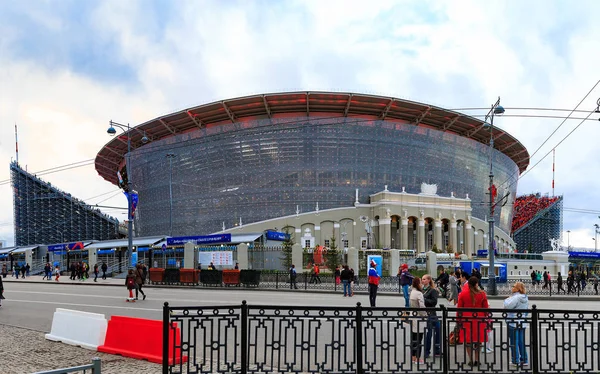 Yekaterinburg, Rusya 21 Haziran 2018. 2018 Dünya Şampiyonası futbol (futbol için yeni stadyum). — Stok fotoğraf