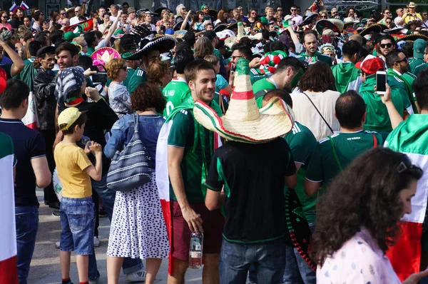 Jekaterynburg Rosja Czerwca 2018 Fifa World Cup 2018 Meksykańskich Kibiców — Zdjęcie stockowe
