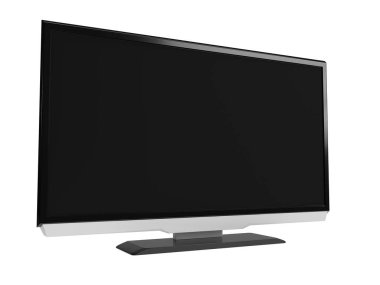 Beyaz arka plan üzerinde led tv. 3D render