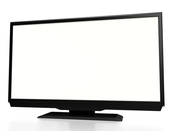 Led Fernseher Auf Weißem Hintergrund Darstellung — Stockfoto