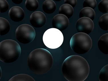 Diğerlerinden ayakta. 3D render