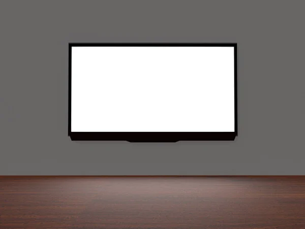Современный Led Телевизор Стене Рендеринг — стоковое фото