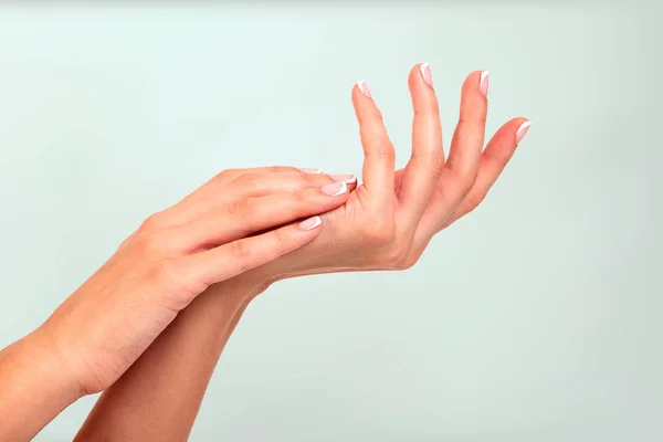 Female Hands Manicured Fingers Skin Care Concept — Stock Photo, Image