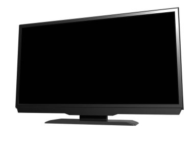 Beyaz arka plan üzerinde led tv. 3D render
