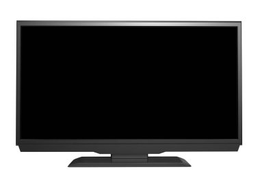 Beyaz arka plan üzerinde led tv. 3D render