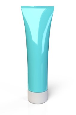 Beyaz arka plan, izole krem tüp. 3D render