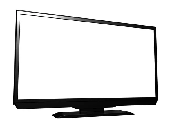 Moderne Led Lcd Fernseher Isoliert Auf Weißem Hintergrund Darstellung — Stockfoto