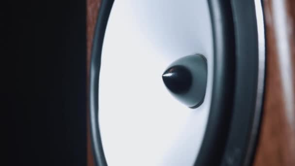 工作扬声器的特写镜头 — 图库视频影像
