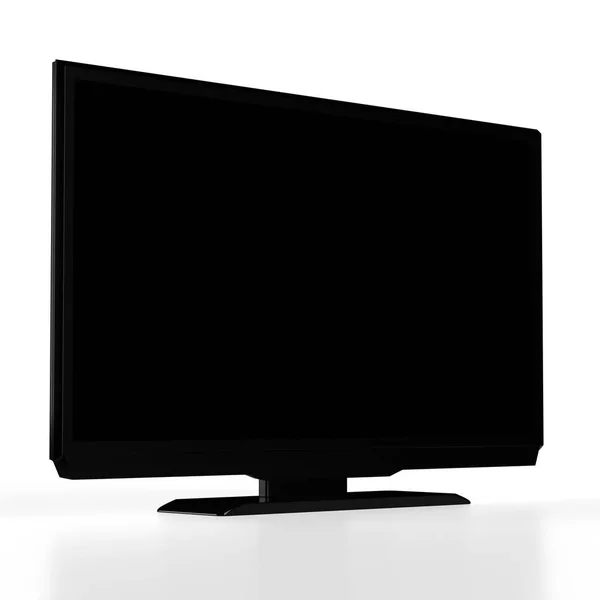 Televisión LCD led aislada sobre fondo blanco. Renderizado 3D — Foto de Stock