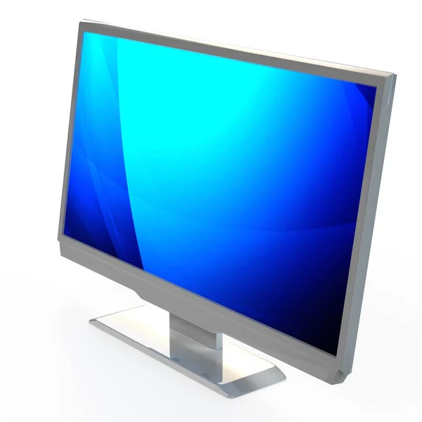 LED LCD-tv isolerad på vit bakgrund. 3D-rendering — Stockfoto