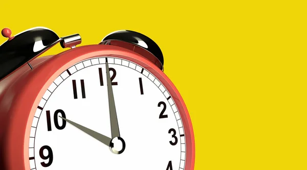 Abstract Alarm Clock Yellow Background Rendimiento — Foto de Stock