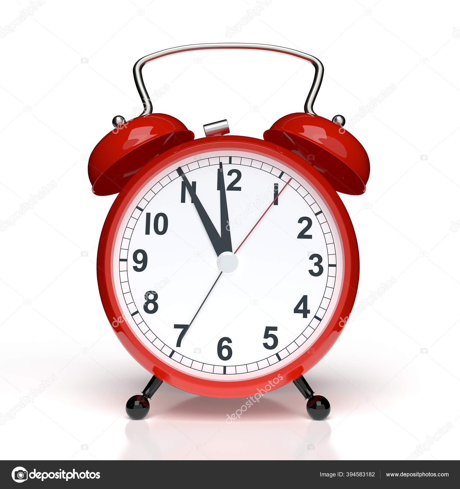 Relógio Alarme Abstrato Fundo Branco Renderização — Foto © Nobilior  #394583182, image size:1600x1700