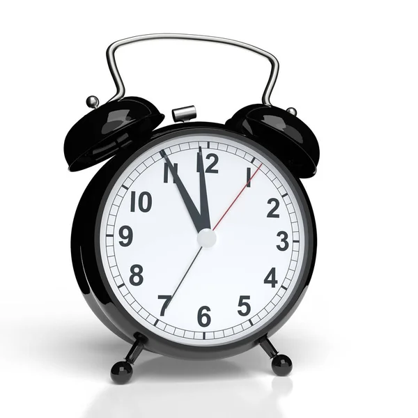 Abstract Alarm Clock White Background Rendering — Stock Photo, Image