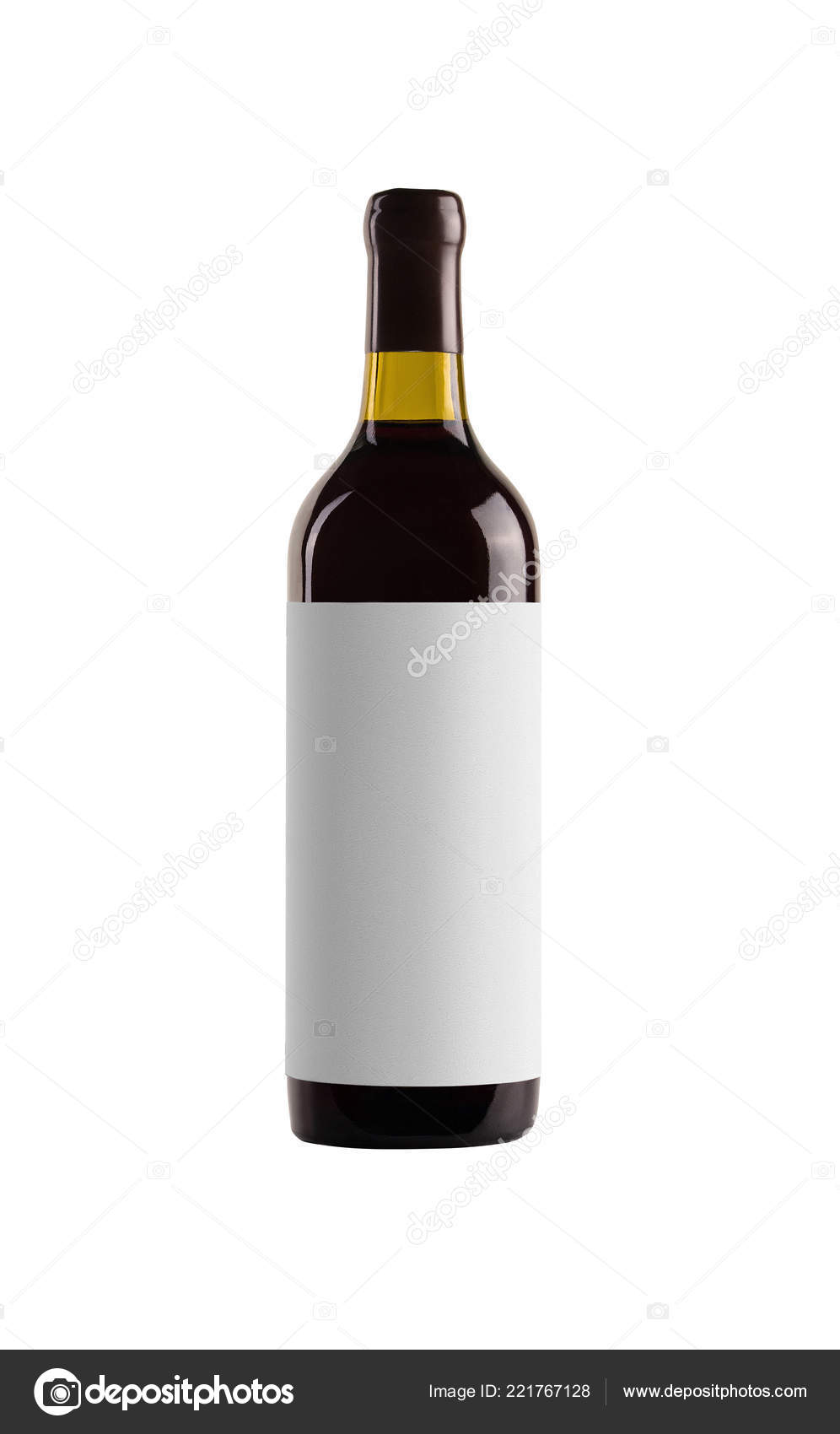 Download Red Wine Bottle Yellow Glass Blank White Label White Background Stock Photo C Photovisionstudio 221767128 Yellowimages Mockups