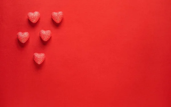 Искорка Сердца Красном Фоне День Святого Валентина Фон — стоковое фото