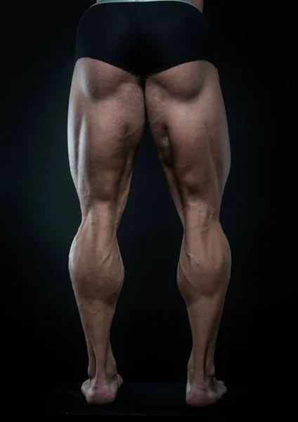 Muscoloso Gambe Maschili Sfondo Isolato — Foto Stock