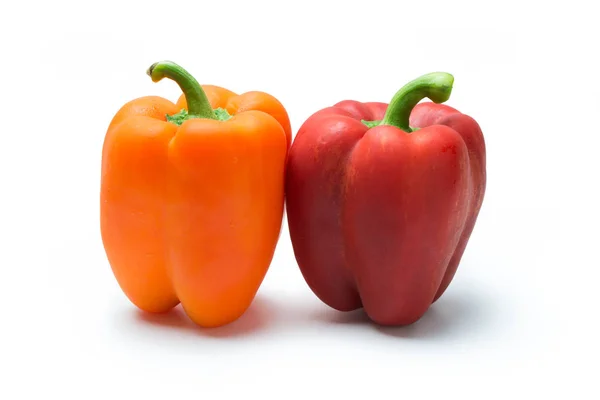 Red and orange pepper bell or paprika — Stock Photo, Image