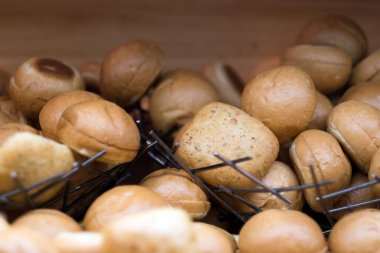 Ekmek buns yığını