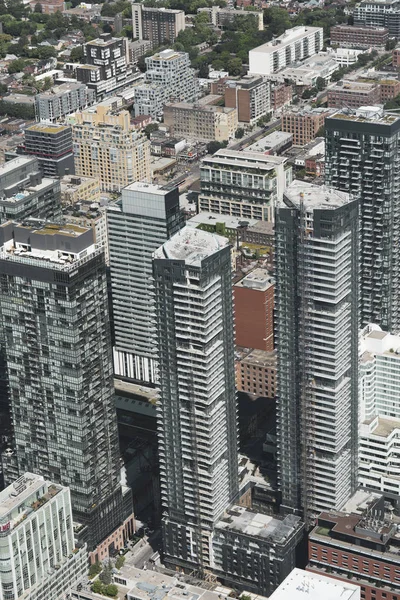 Vista aérea del distrito financiero de Toronto desde la torre CN —  Fotos de Stock