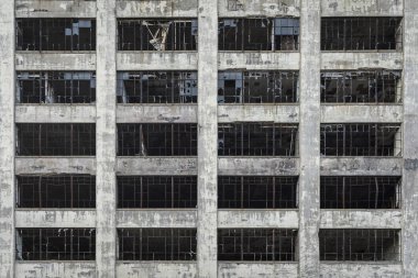 Detroit Michigan'da terk edilmiş eski bina