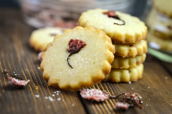 Japonský styl sakura cookies — Stock fotografie