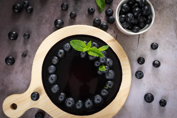 Ronde bosbes veganistische kwarktaart — Stockfoto