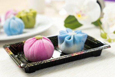Geleneksel Japon pastası wagashi