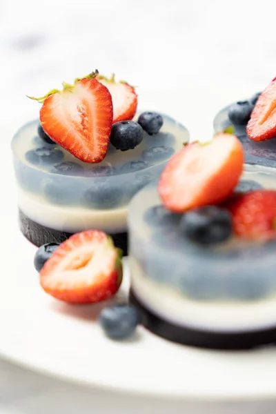 Agar di mirtillo o gelatina dessert — Foto Stock