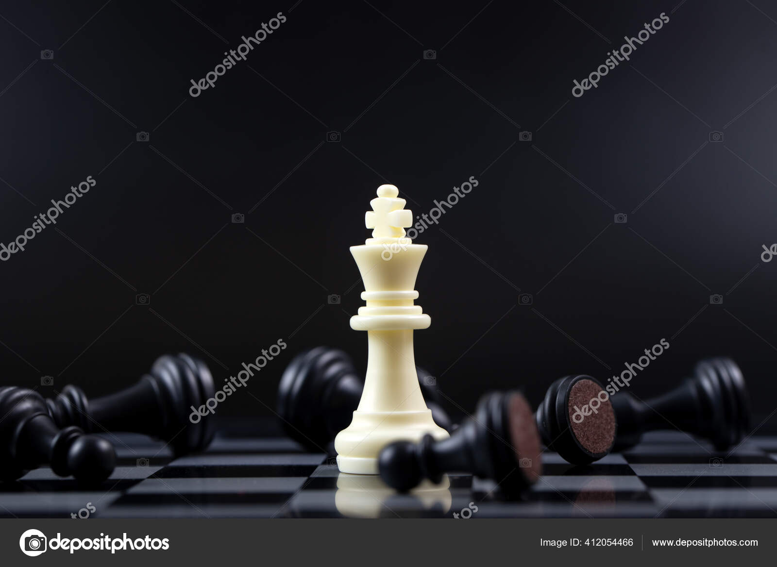 White chess pieces standing on the left of the image, a chessboard in the  background, and black chess pieces standing on the right side. they are  facing each other. highly detailed, this