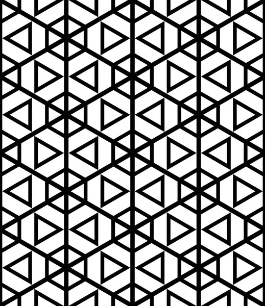 Hexagones Sin Costura Patrón Triángulos Textura Geométrica Arte Vectorial — Archivo Imágenes Vectoriales