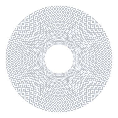 Daire tasarım öğesi. Soyut geometrik rotasyon desen. Vektör sanat.