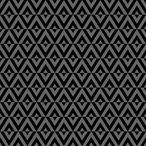 Seamless Diamonds Pattern Black Gray Geometric Texture Vector Art — Stock Vector