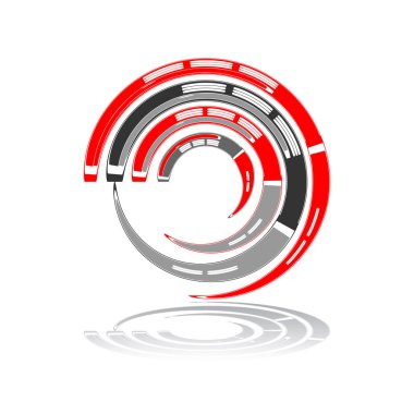 Daire tasarım öğesi. Soyut geometrik şekil. Vektör sanat.