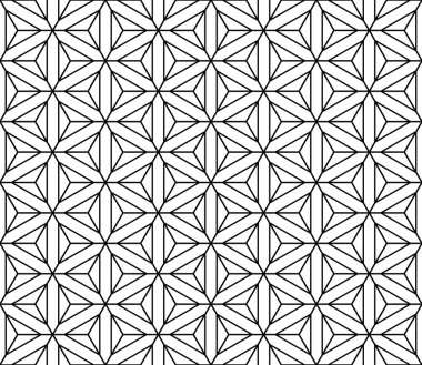 Seamless altıgenler, üçgenler ve yıldız modeli. Geometrik doku. Vektör sanat.