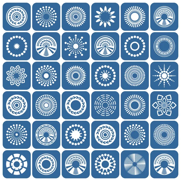 Design Elements Set Abstract Icons Vector Art — Stock Vector