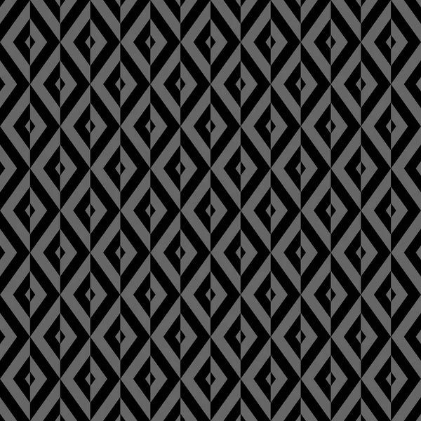 Patrón Diamantes Sin Costura Textura Geométrica Negra Gris Arte Vectorial — Archivo Imágenes Vectoriales