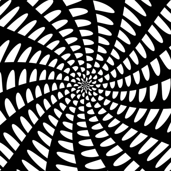 Design Abstrait Rotation Noir Blanc Art Vectoriel — Image vectorielle