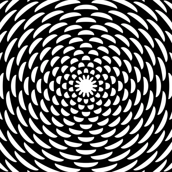 円の幾何学的な回転のパターン 抽象的な装飾的なグラフィック デザイン ベクター アート — ストックベクタ